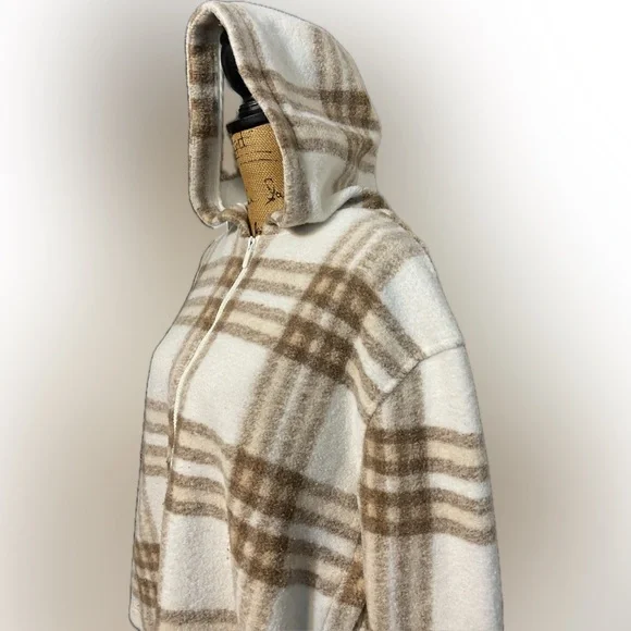 Plaid Hooded Women's Sweater - Picture 4 of 11
